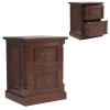 La Roque Mahogany Furniture Two Drawer Filing Cabinet